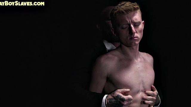 Ginger twink rimmed and fucked by DILFs hard cock