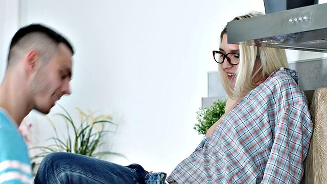 Teen GF Cornelia Loves Pizza and Hard Cock