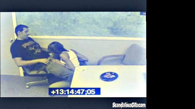 Black Babe Blowjob Caught on CCTV