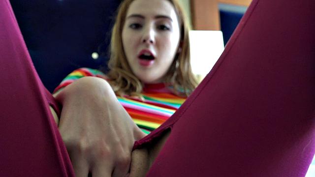 Redhead In Yoga Pants