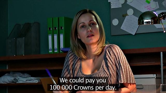 Blonde receptionist Sucks & Fucks for a Promotion in POV Office Sex