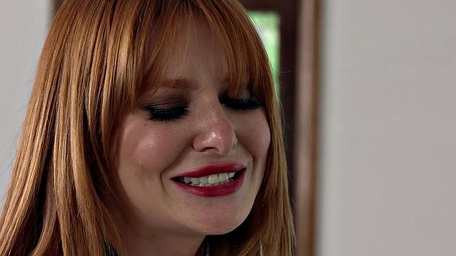 GIRLSRIMMING - Red Lacy Lennon giving a juicy rimjob to the handyman