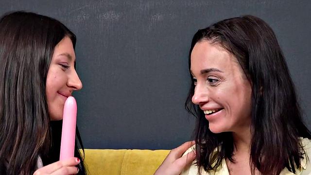 Lez bitches in threesome licking wet pussies