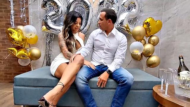 Transgender beauty fucked in ass by BWC in doggystyle