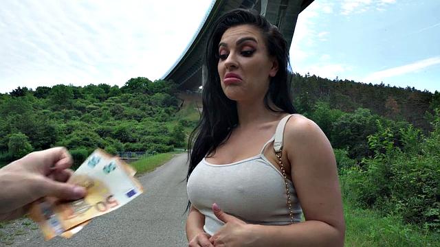 Public MILF slut loves fucking hardcore in wet pussy hole