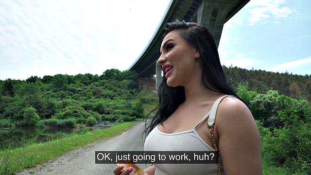 Public MILF slut loves fucking hardcore in wet pussy hole