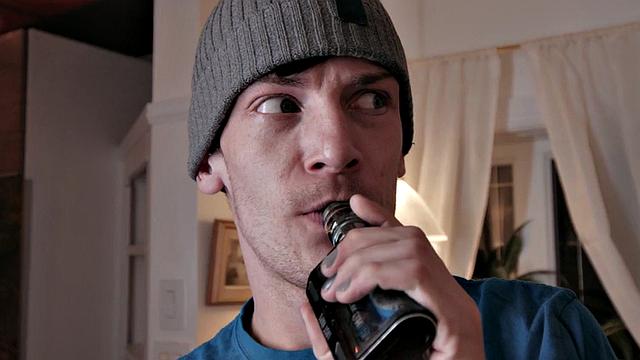 Inked firefighter jock fucks asshole of skinny twink