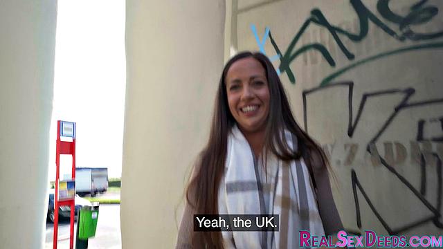 Pulled amateur babe bouncing on guy