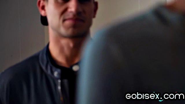 Petite blonde pleasing Bisex guys