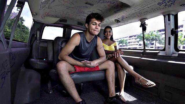 Stud fucks hunk in pickup bus till cum in mouth