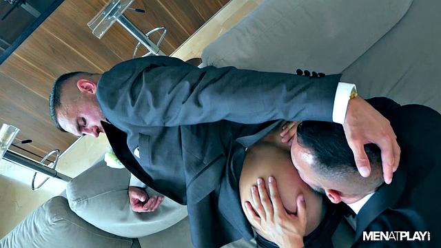 groom-to-be can't handle the tension and hooks up with his best man before the big day