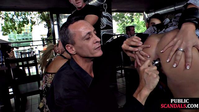 Stunning bae doggystyled in public