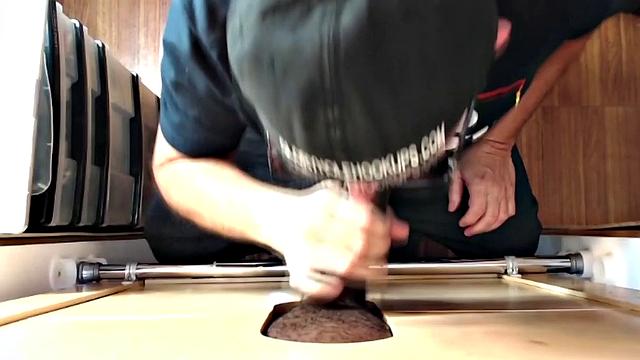 Dark Ebony Gloryhole Blow and Swallow