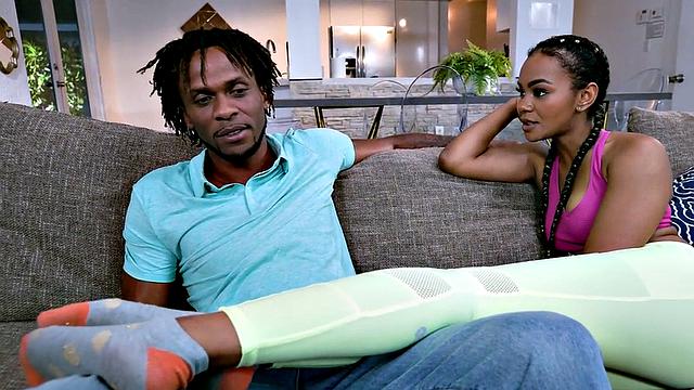 Black booty smashed by black cock in doggystyle