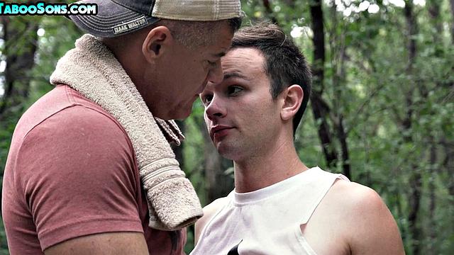 Foster caregiving twunk in the woods