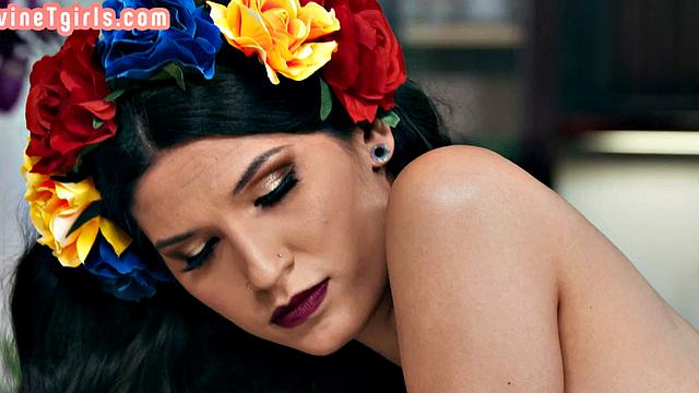 TS Spanish mature gets fucked by TS after latin party