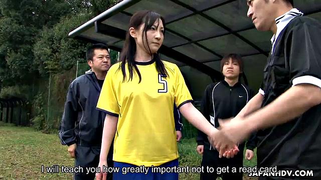 Japanese soccer girls get multiple cocks