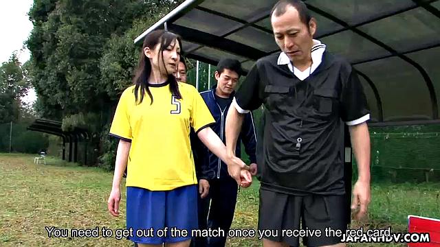 Japanese soccer girls get multiple cocks