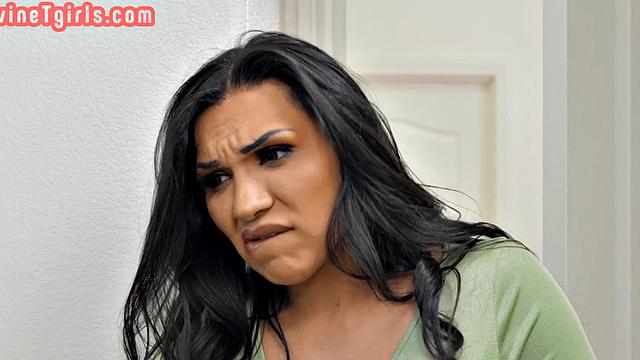 TS Asian barebacks tattooed MILF on massage table