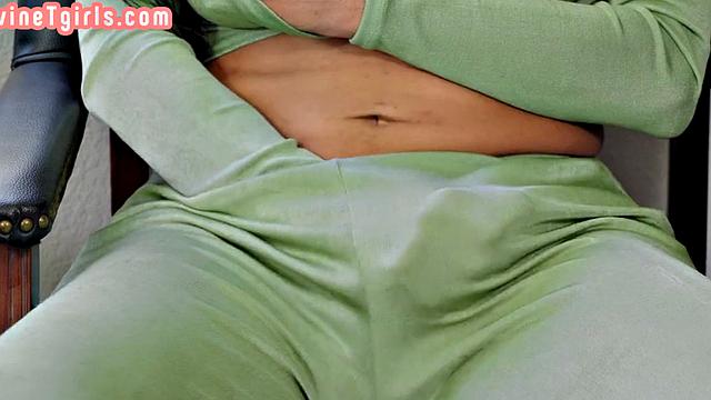 TS Asian barebacks tattooed MILF on massage table