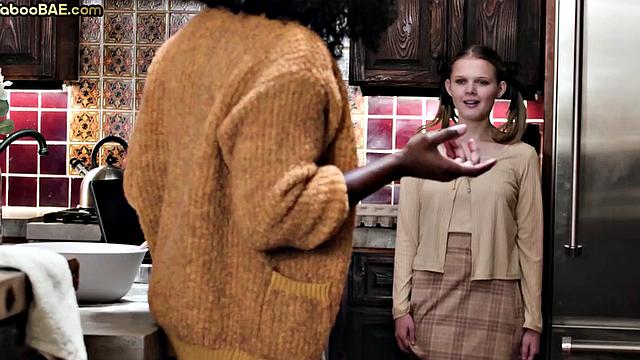 Tiny 21yo babe in lingerie pounded in doggystyle by BBC