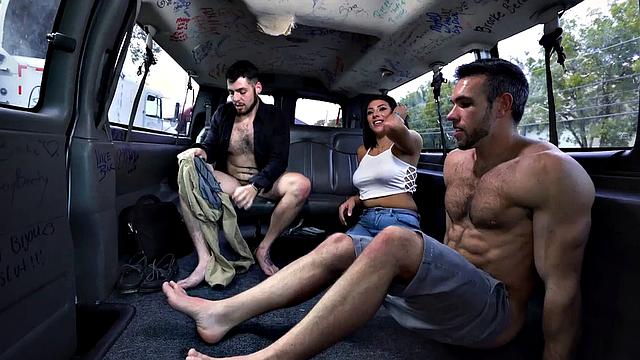 Str8 stud gets fucked by man in pickup bus till cumshot