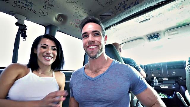 Str8 stud gets fucked by man in pickup bus till cumshot