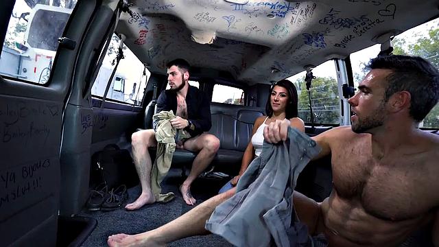 Str8 stud gets fucked by man in pickup bus till cumshot