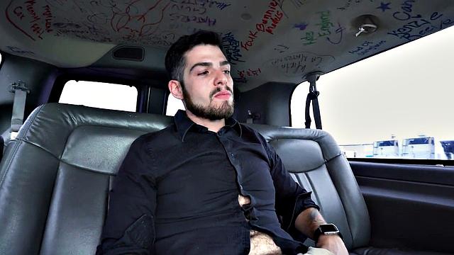 Str8 stud gets fucked by man in pickup bus till cumshot