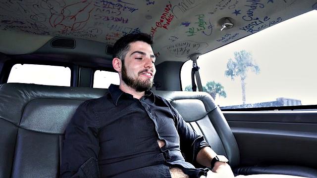 Str8 stud gets fucked by man in pickup bus till cumshot