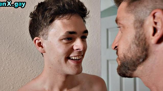 Manly jock bareback fucks skinny after shower
