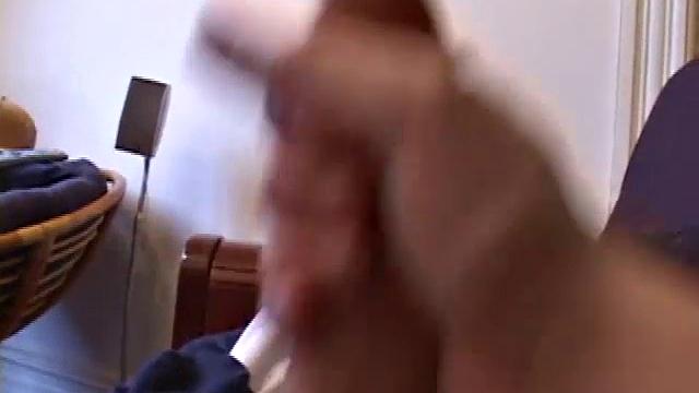 Young Gunner Raines is horny as hell and can't wait to strip naked and jerk off for the camera. Stroke after powerful stroke brings his mushroom tip to explosion, as he showers the camera with his goopy mess.