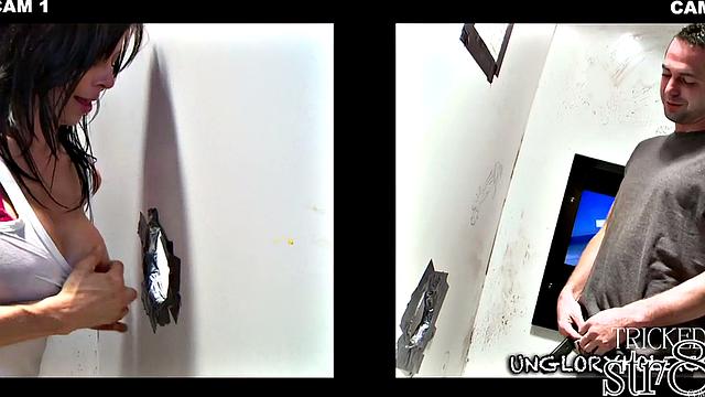 Gloryhole straight fooled by lips