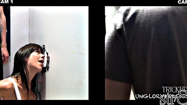 Gloryhole straight fooled by lips