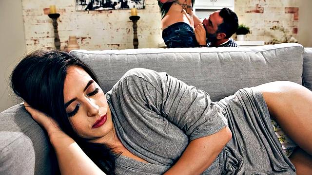 Naughty Couple Try A Bisexual Threesome With A Buddy At Hotel