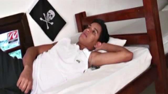 Daniel Araujo and muscular Fernam Alvarez are lounging around playing with their hard cocks, before deciding to help each other out. Daniel is one of those sweet guys who will always look young and Fernam is all beef, with sexy tats.