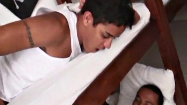 Daniel Araujo and muscular Fernam Alvarez are lounging around playing with their hard cocks, before deciding to help each other out. Daniel is one of those sweet guys who will always look young and Fernam is all beef, with sexy tats.