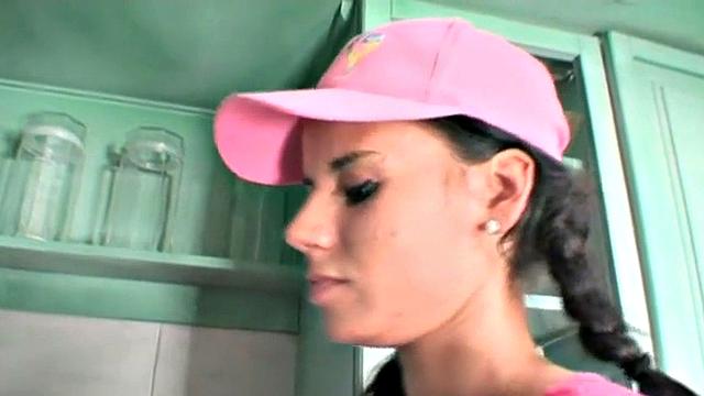 Hairy teen blows old man cock