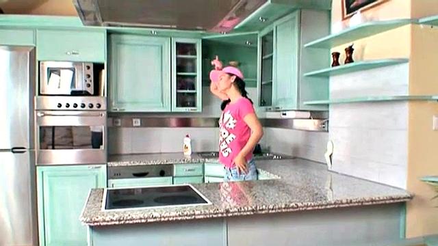 Hairy teen blows old man cock