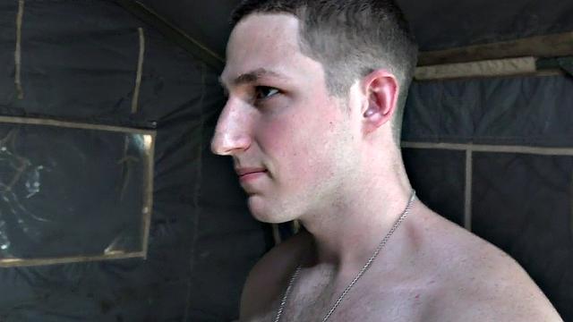 Military studs assfucked outdoors in facial orgy