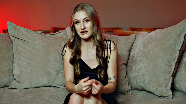 Passionate ash-blonde rides her lover, generating a creampie