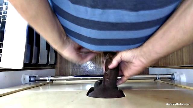 Gloryhole Black Cock Suck and Hump