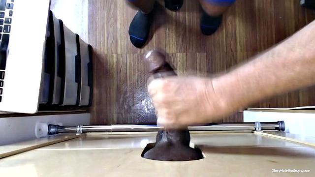 Gloryhole Black Cock Suck and Hump