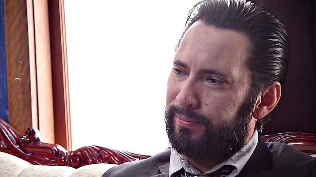 Busty bondage submissive fucked anally in kinky threesome