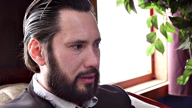 Busty bondage submissive fucked anally in kinky threesome