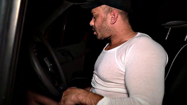 Gay stud picks up twink to wank his cock before outdoor fuck