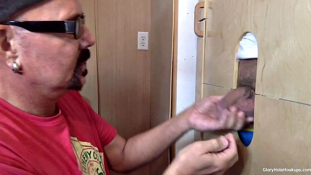 Guy finds gloryhole, puts his mouth to work, and learns why some things are better left unexplored