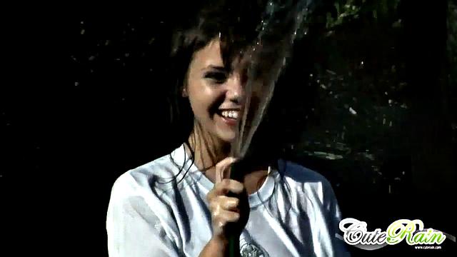 Car Washing and Swimming Pool Lesbian Teen Action Outdoors