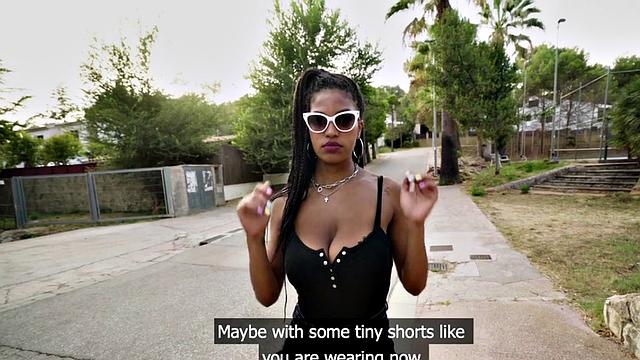 Watch Tina with massive jugs get pounded hard for cash in public for a smiley facial