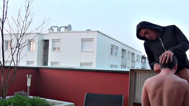 Jockstrap amateur barebacked by BF after outdoor BJ